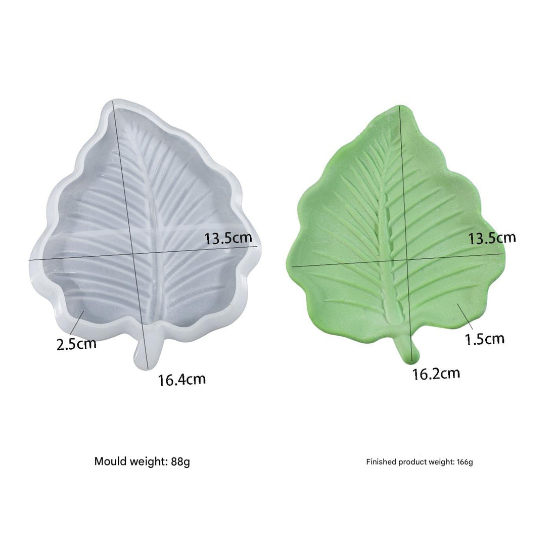 My Store Silicon Mould Leaf Shape Tray Mould