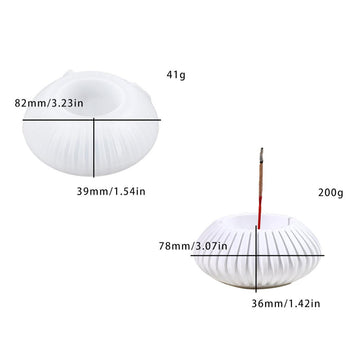 My Store Silicon Mould Stripe Round Incense Tray Silicon Mould