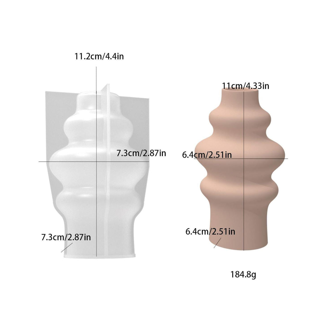 My Store Silicon Mould Flower Vase Mould