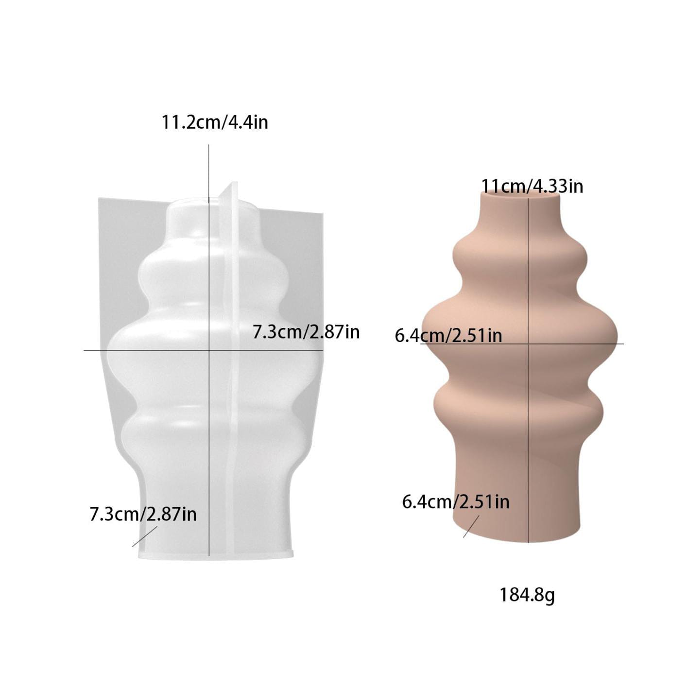 My Store Silicon Mould Flower Vase Mould