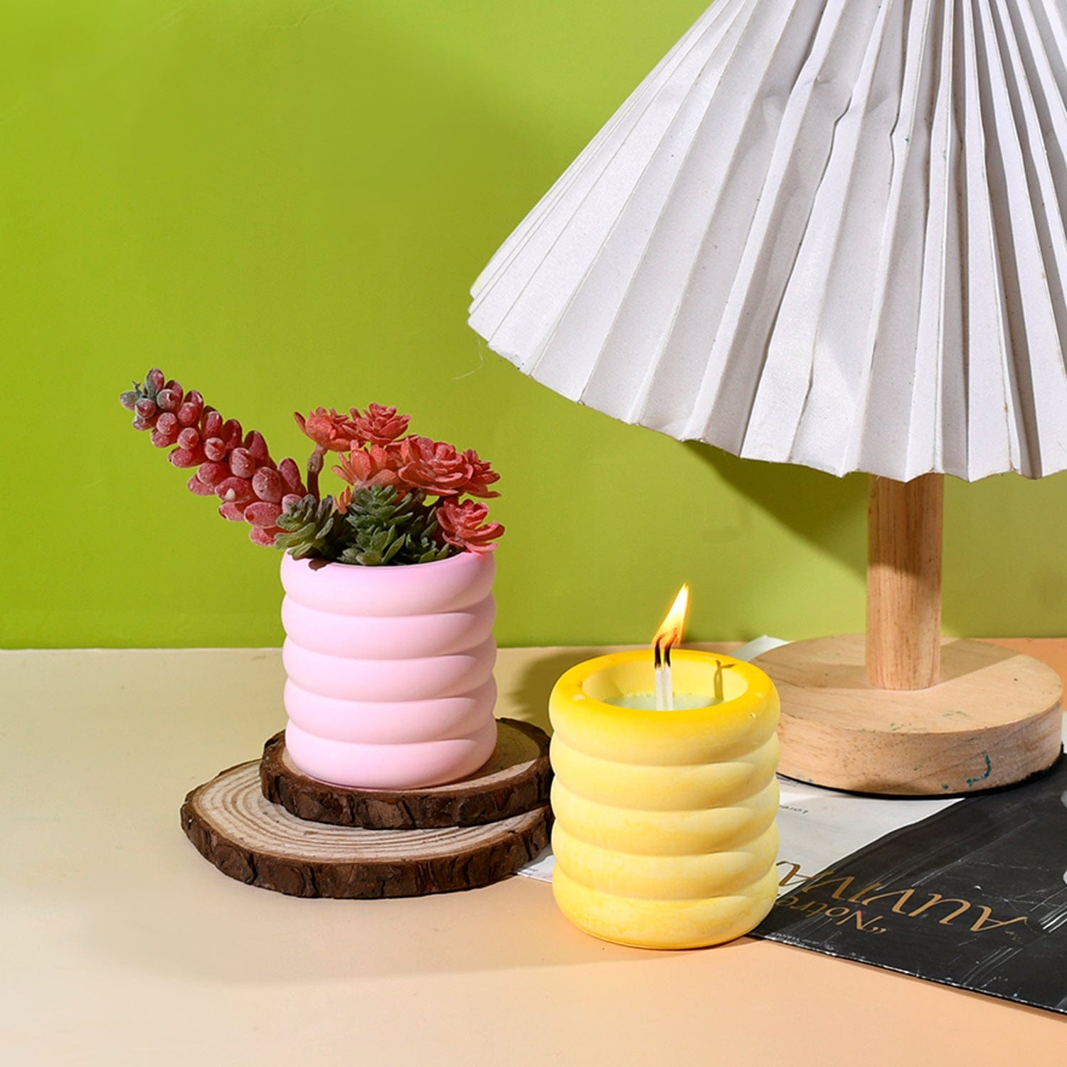 My Store Silicon Mould Coiled Candles and Planters Mould