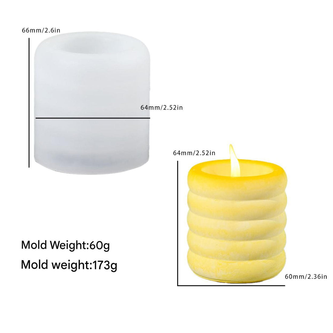 My Store Silicon Mould Coiled Candles and Planters Mould
