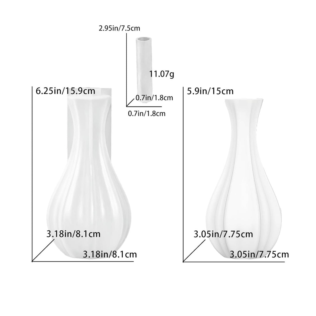 My Store Silicon Mould Narrow Neck Vase Mould