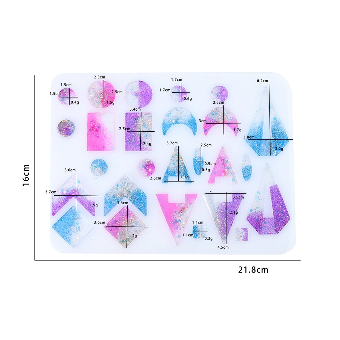 My Store Silicon Mould Irregular-Shaped Earrings and Pendants Mould