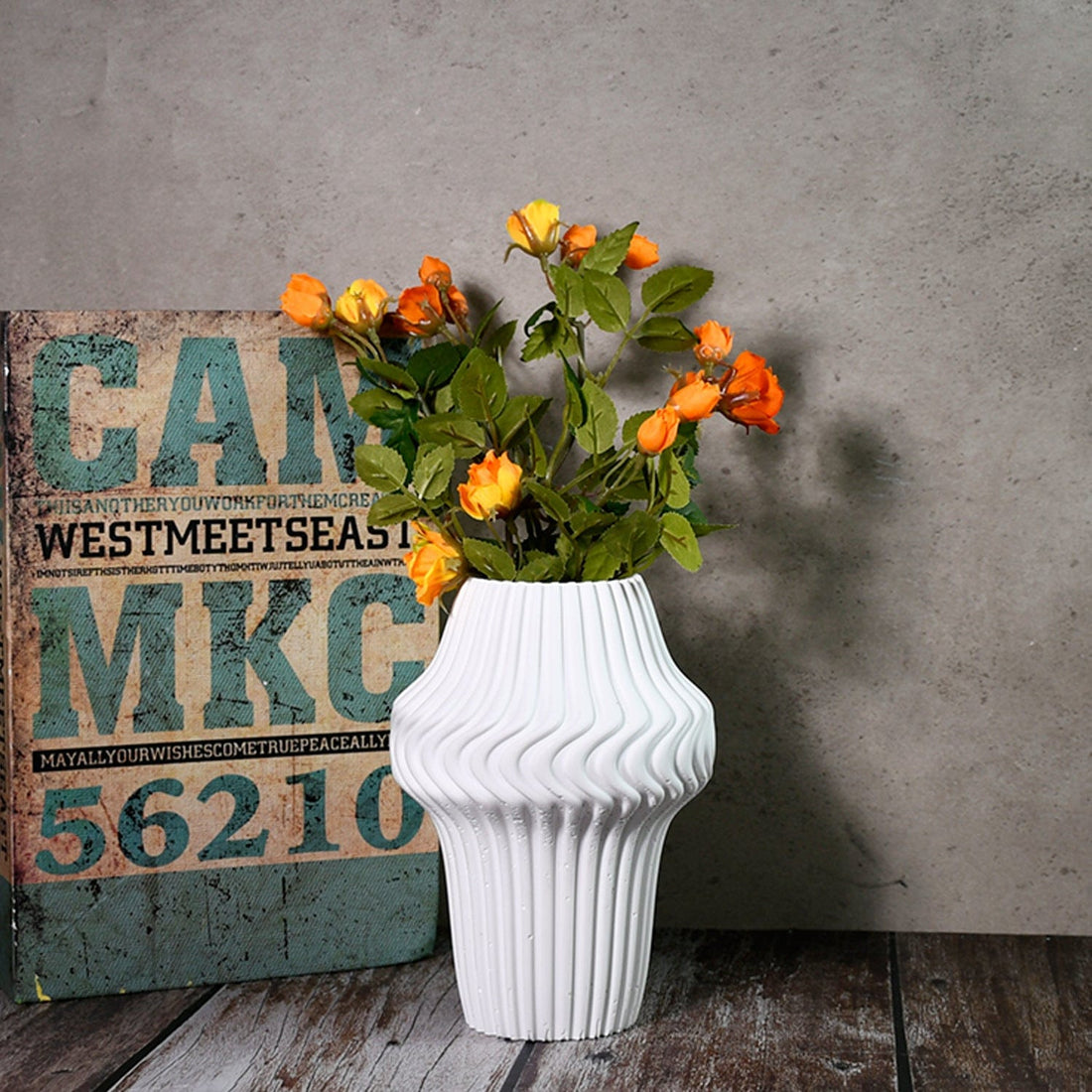 My Store Silicon Mould Striped Vase Mould