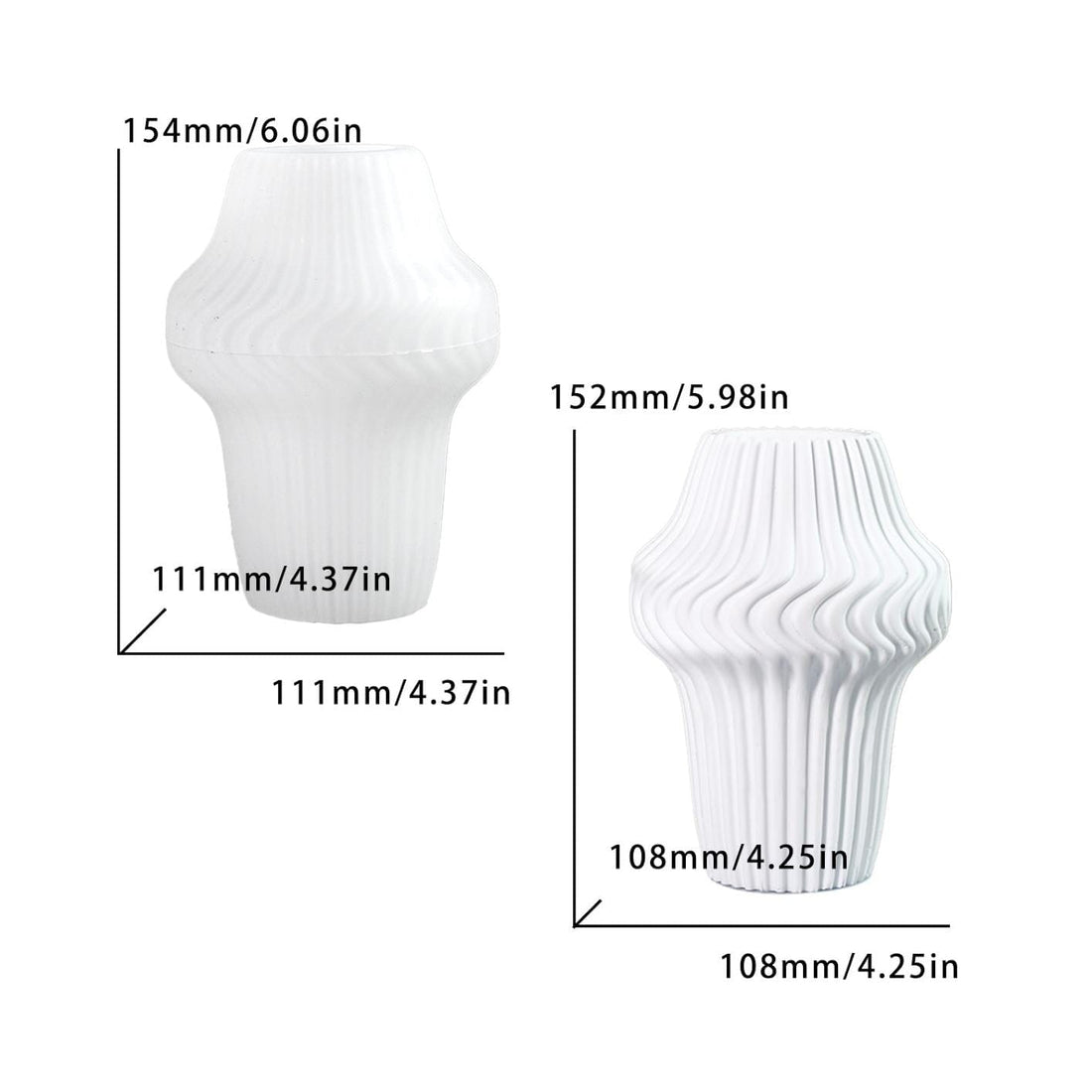 My Store Silicon Mould Striped Vase Mould
