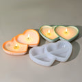 My Store Silicon Mould Double Heart Candle Cup Mould