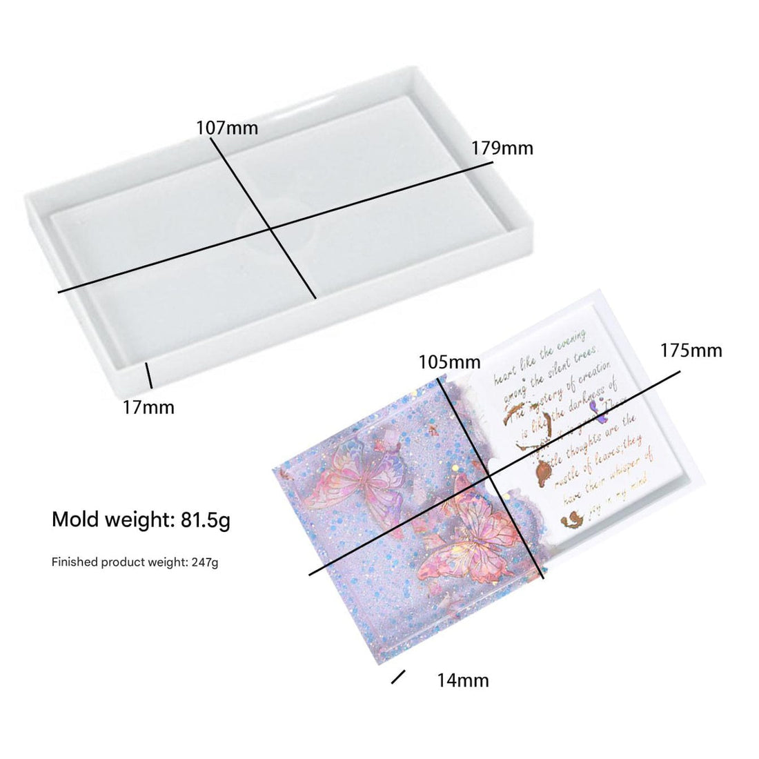 My Store Silicon Mould Rectangle Trinket Tray Mould