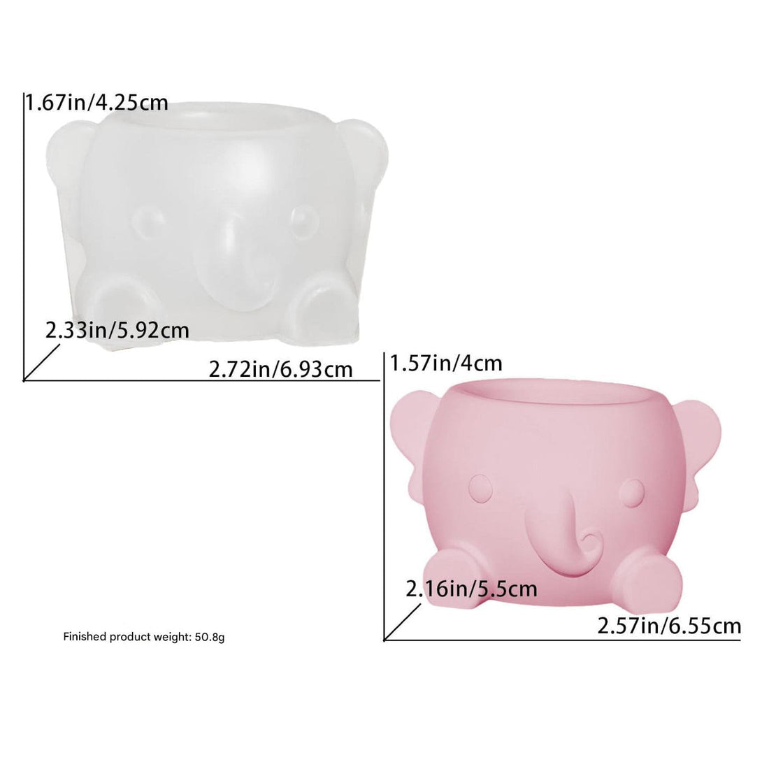 My Store Silicon Mould Small Elephant Flower Pot Mould