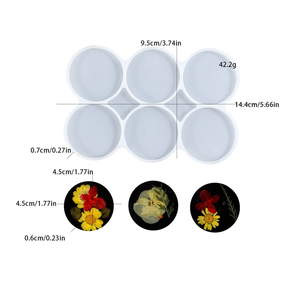 My Store Silicon Mould 6 Cavity Jewellery & Keychain Mould