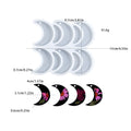 My Store Silicon Mould 6 Cavity Moon Keychain & Jewellery Mould