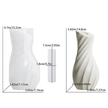 My Store Silicon Mould Fine Oblique Mouth Vase Mould