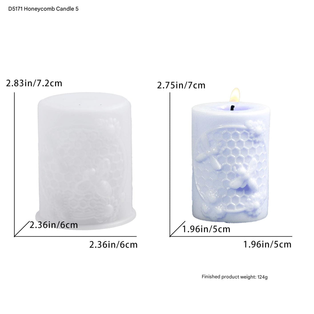 My Store Silicon Mould Honeycomb Candle Mould