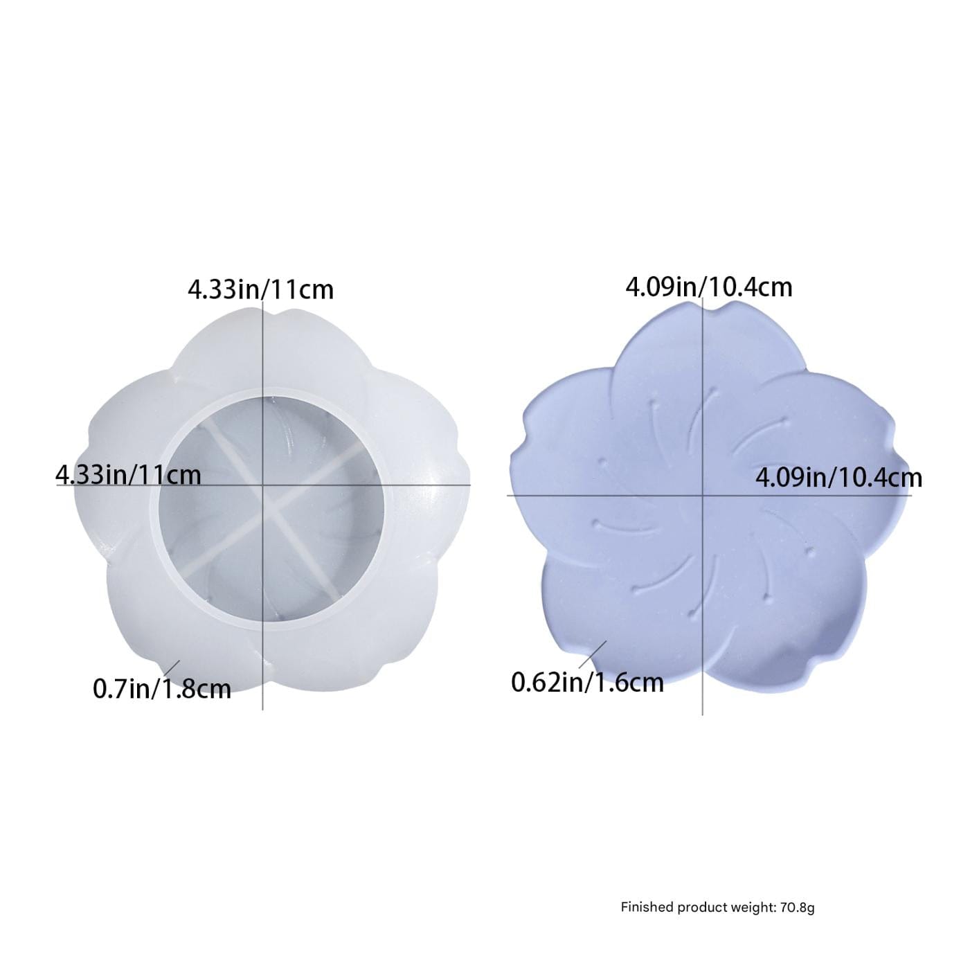 My Store Silicon Mould Flower Plate Mould