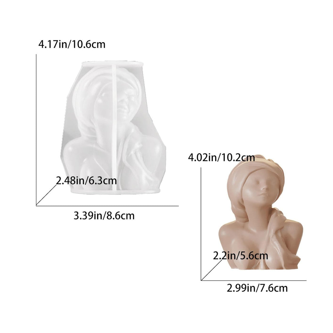 My Store Silicon Mould Girl Statue Mould