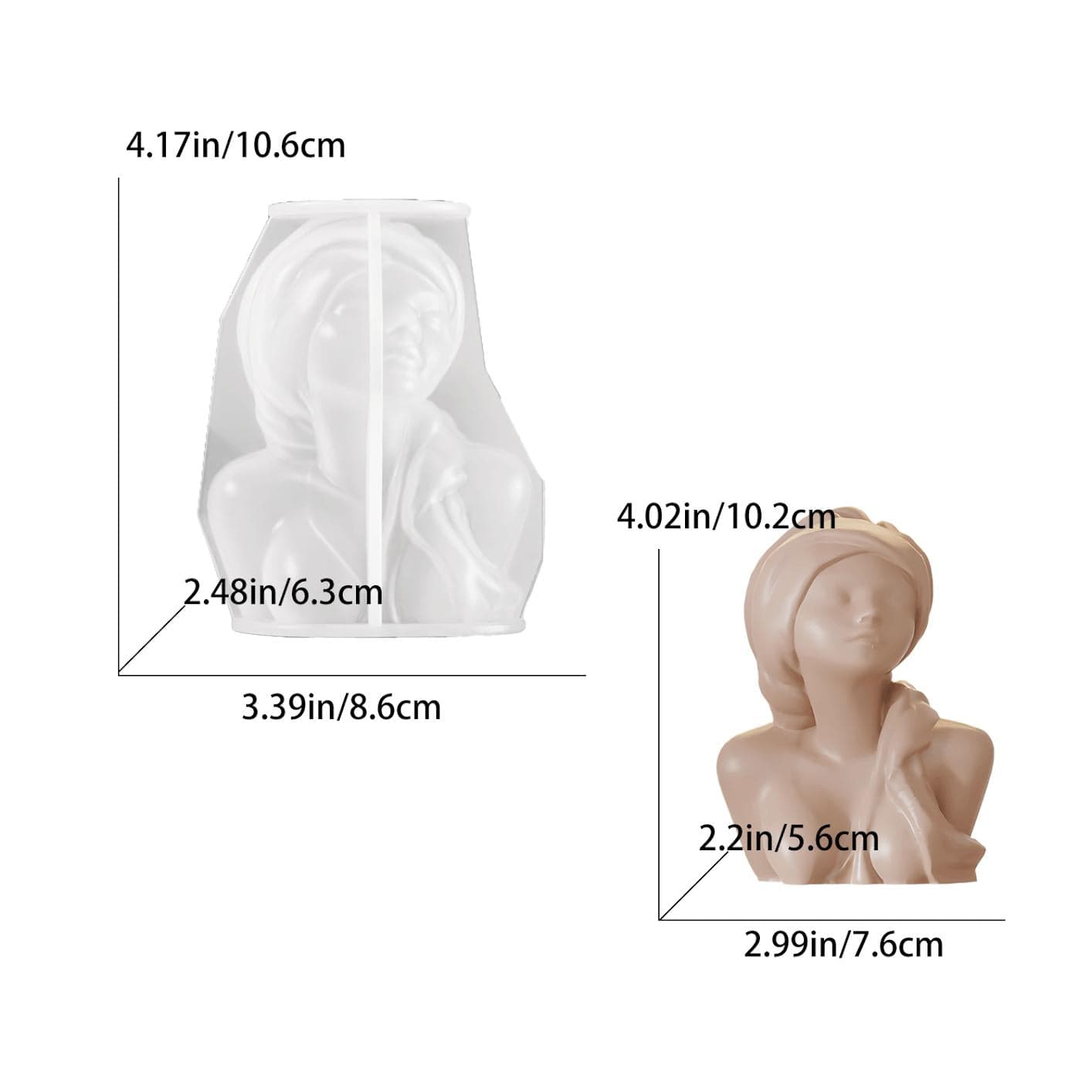 My Store Silicon Mould Girl Statue Mould
