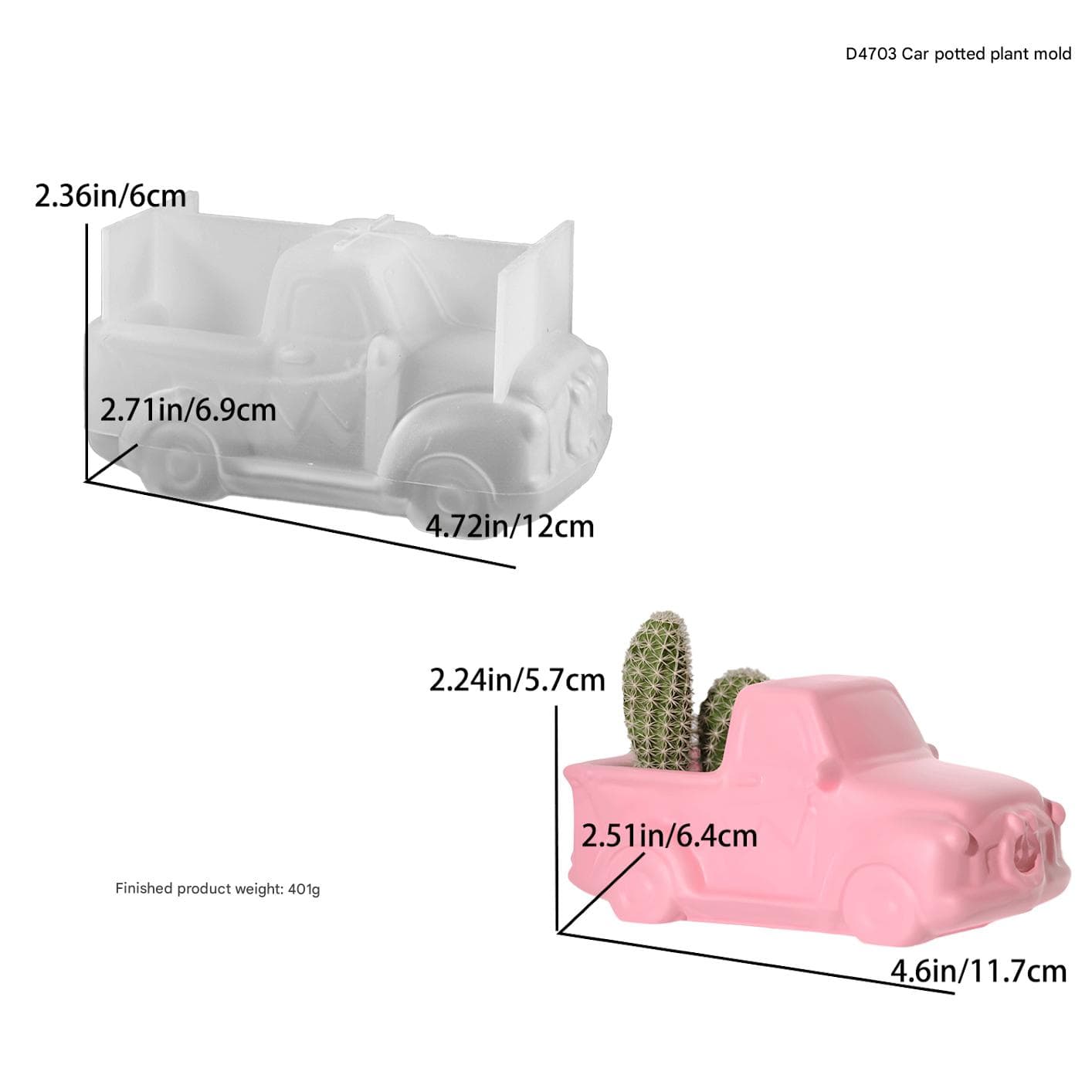 My Store Silicon Mould Car potted plant Mould
