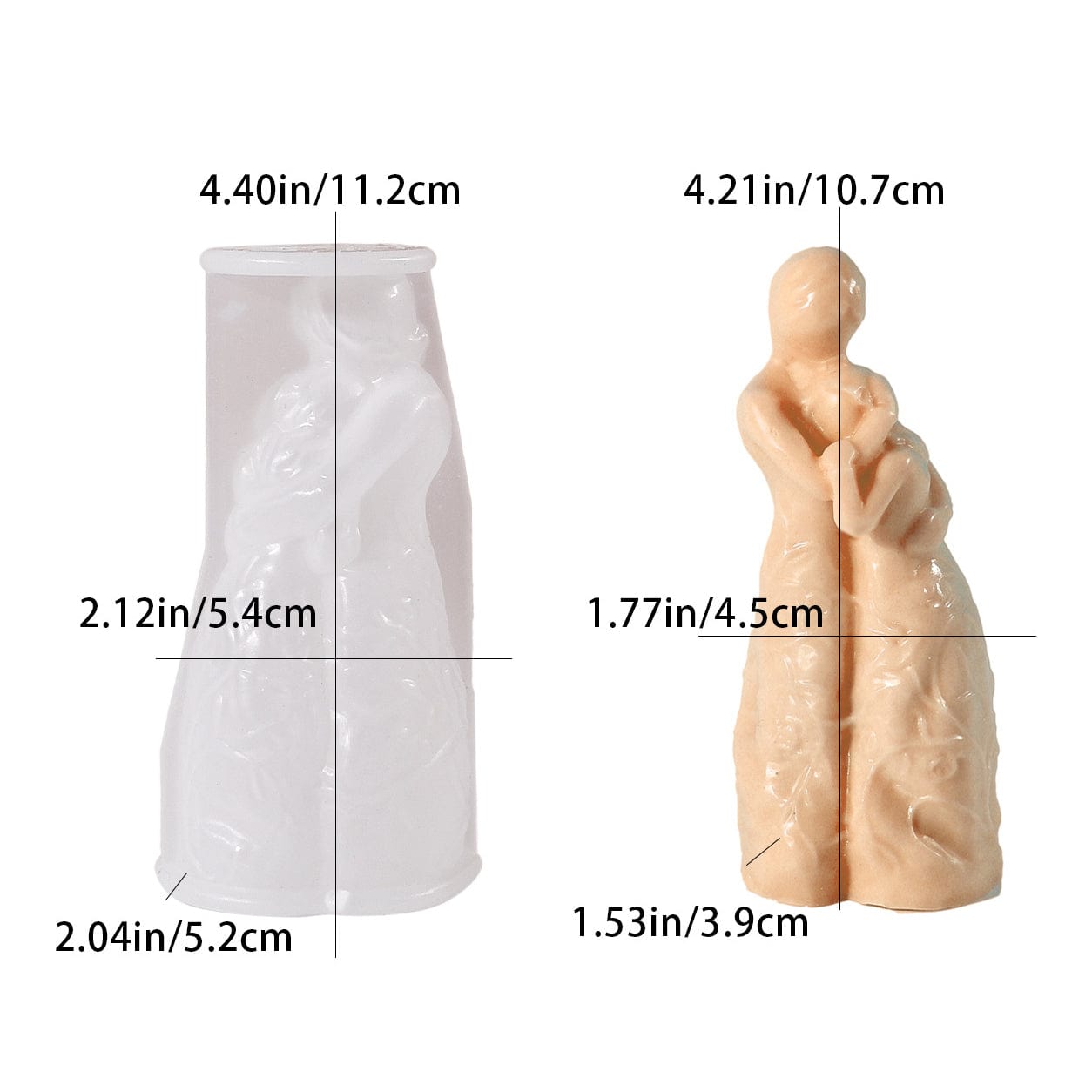 My Store Silicon Mould Mother & Daughter Embrace Candle Mould