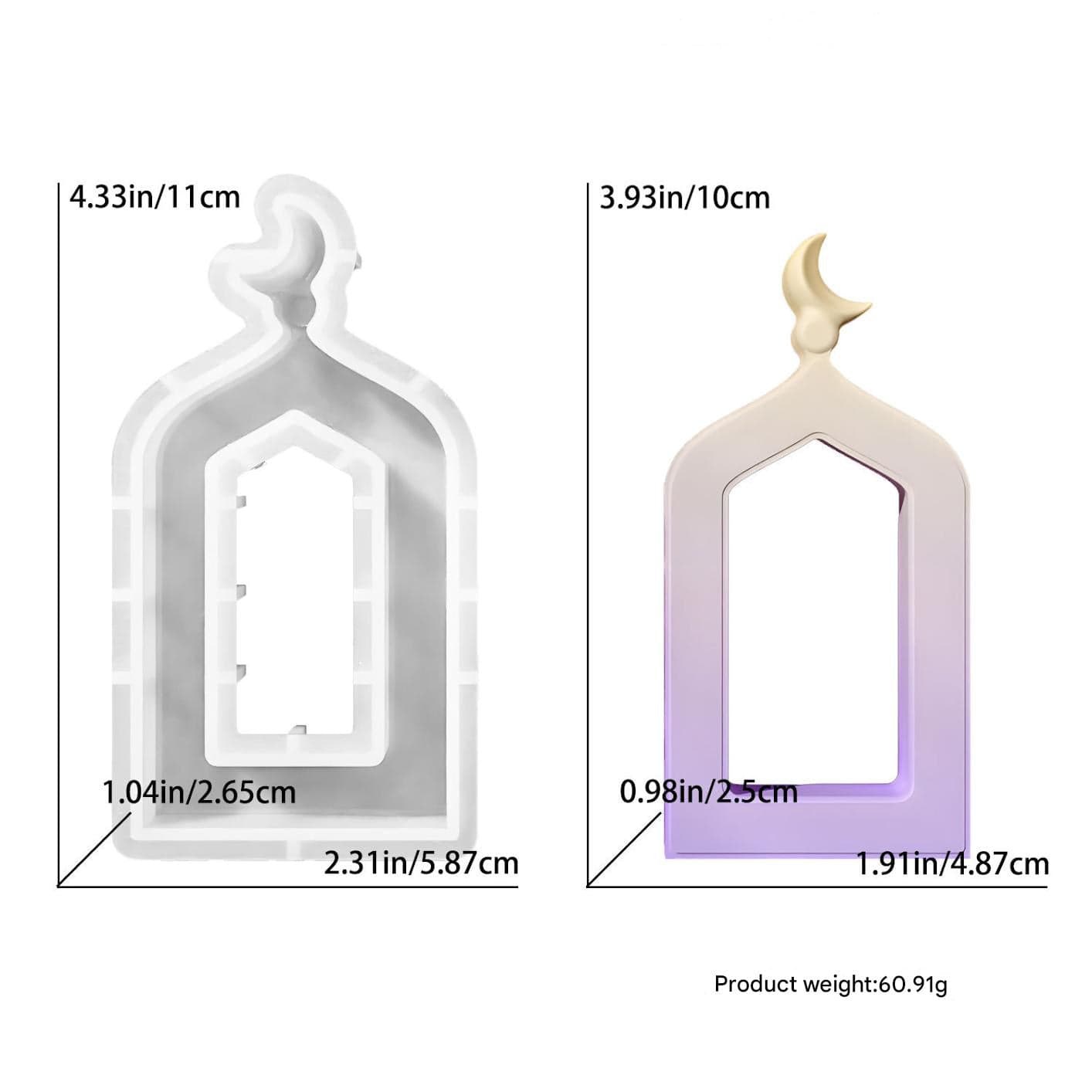 My Store Silicon Mould Small Hollowed-Out Arch Door Frame Mould