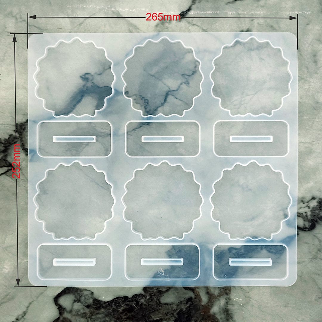 My Store Small 6 Cavity Agate Round Frame With Stand Mould