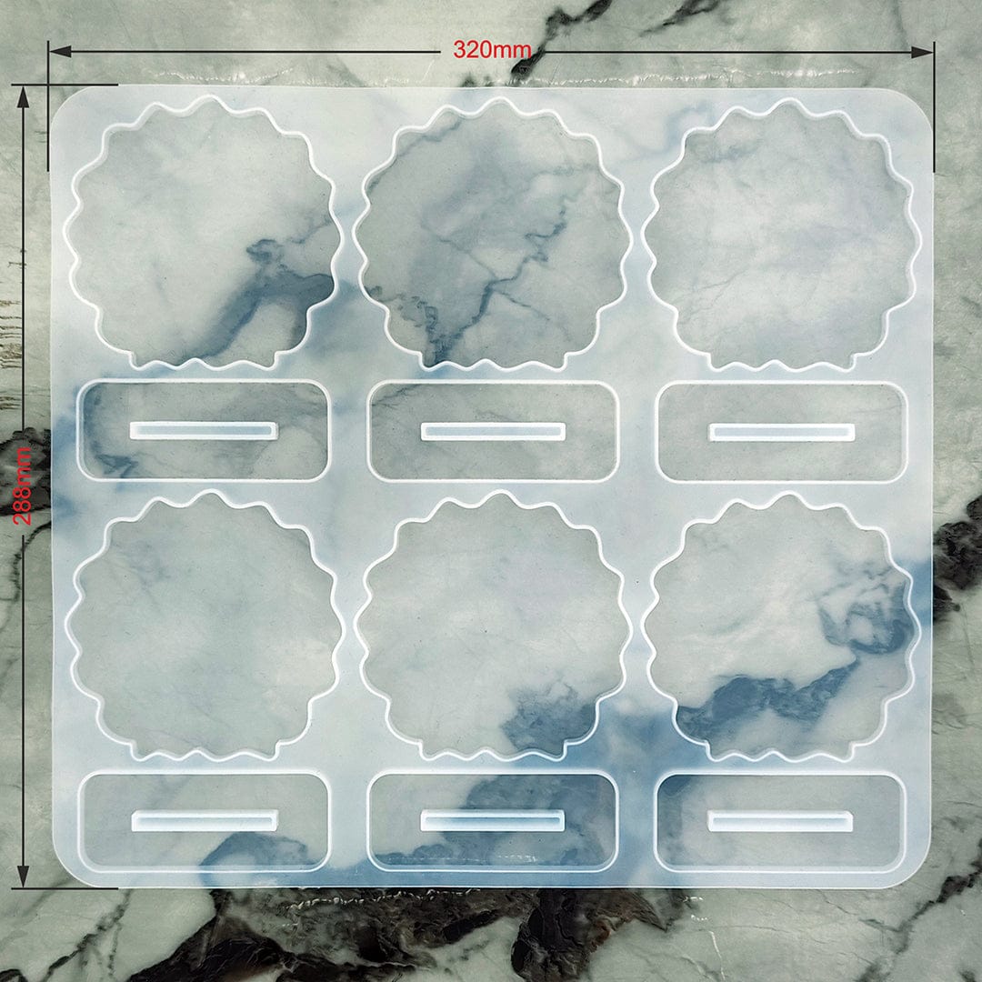 My Store Big 6 Cavity Agate Round Frame With Stand Mould