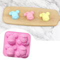 My Store Silicon Mould 4-Cavity Minnie Mouse for Cake Making, DIY Concrete Art & Crafts Silicone Mould
