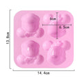 My Store Silicon Mould 4-Cavity Minnie Mouse for Cake Making, DIY Concrete Art & Crafts Silicone Mould