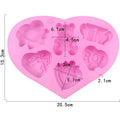 My Store Silicon Mould 6 Cavity Valenthe's Special Mould