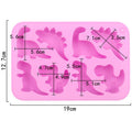 My Store Silicon Mould 8-Cavity Little Dinosaur Mould