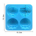 My Store Silicon Mould 4 Cavity Doraemon Character Cake and Craft Mould