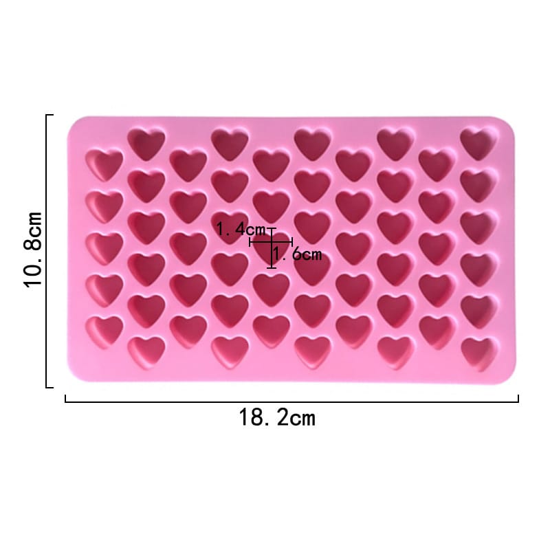 My Store Silicon Mould 55 Cavity Mini Heart Shapes Mould