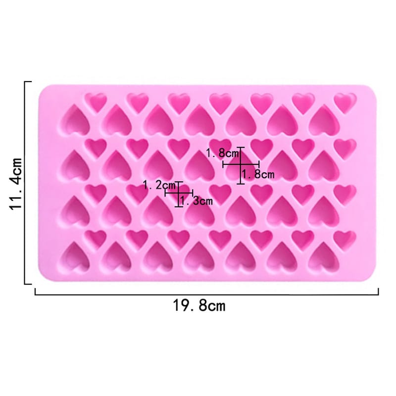 My Store Silicon Mould 55 Cavity Heart Shaped Chocolate Mould
