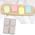 My Store Silicon Mould 4-Cavity Oval & Arch Tag Multi-Purpose Mould for DIY Concrete Art, Scented Wax Sachets, Resin Crafts, Soap Making & Cake Making Silicone Mould
