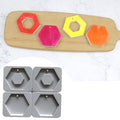 My Store Silicon Mould 4-Cavity Hexagon Tag Multi-Purpose Mould for DIY Concrete Art, Scented Wax Sachets, Resin Crafts, Soap Making & Cake Making Silicone Mould