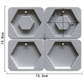 My Store Silicon Mould 4-Cavity Hexagon Tag Multi-Purpose Mould for DIY Concrete Art, Scented Wax Sachets, Resin Crafts, Soap Making & Cake Making Silicone Mould