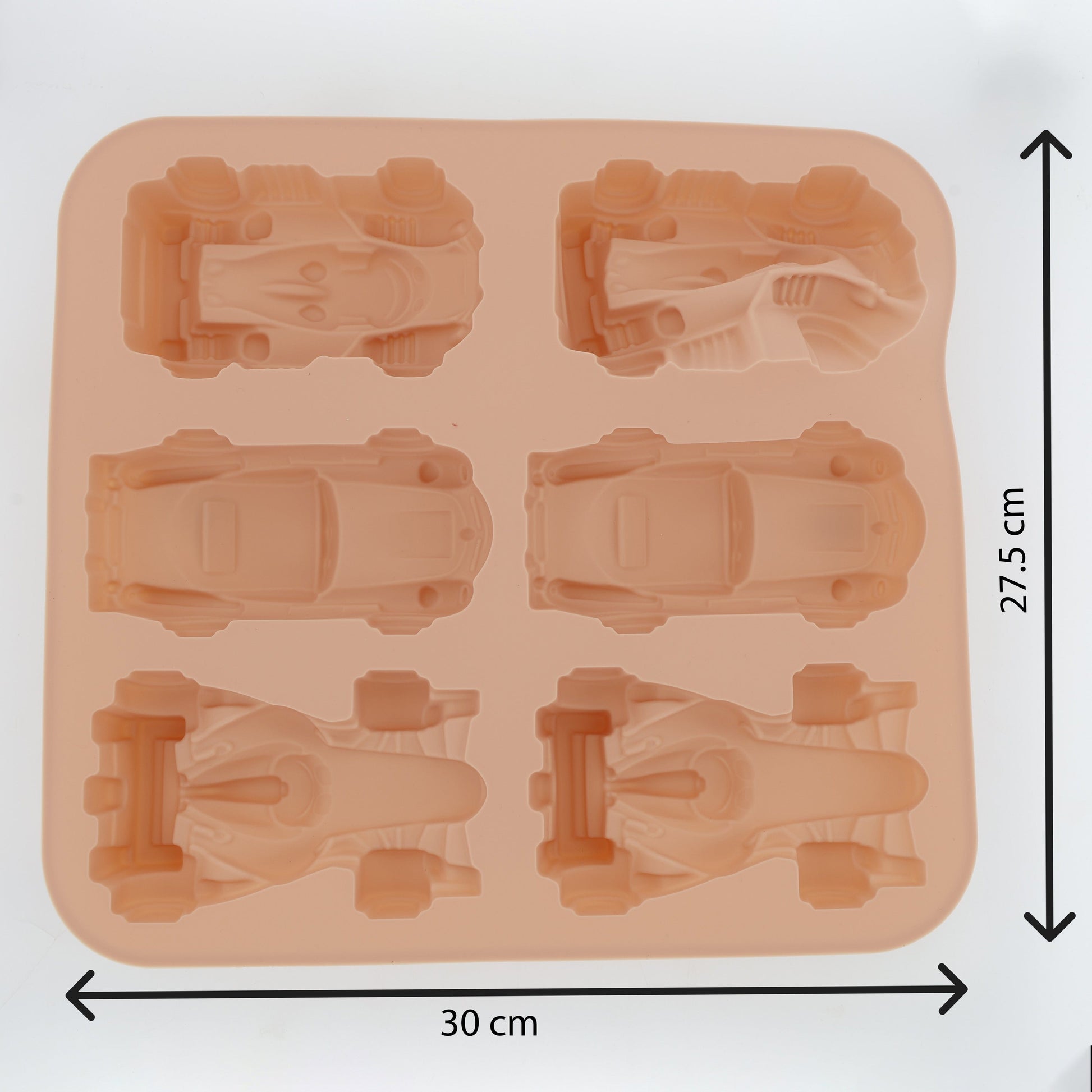 Crafteria 6 Racing Car Silicone Mould For Baking, Toys, Soap