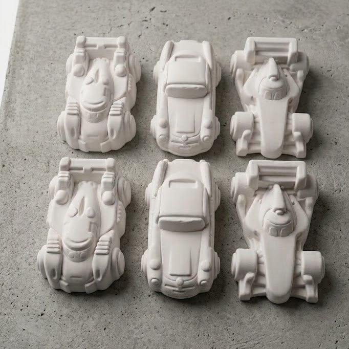 Crafteria 6 Racing Car Silicone Mould For Baking, Toys, Soap