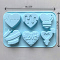 Crafteria Love Heart Silicone Mould For Chocolate Cake Soap