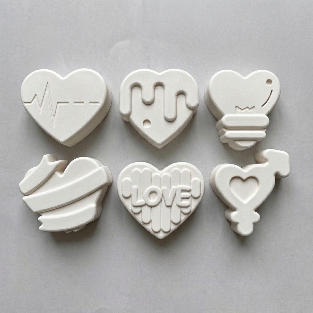 Crafteria Love Heart Silicone Mould For Chocolate Cake Soap
