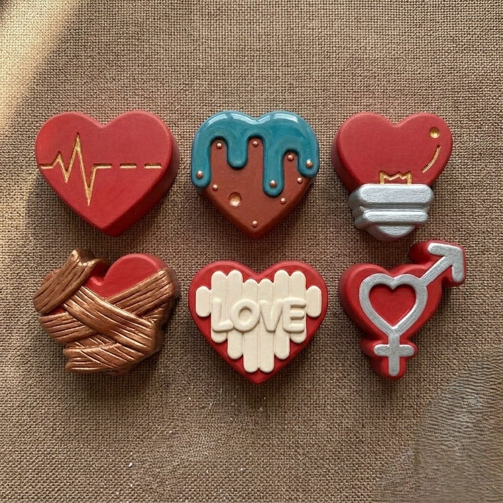 Crafteria Love Heart Silicone Mould For Chocolate Cake Soap