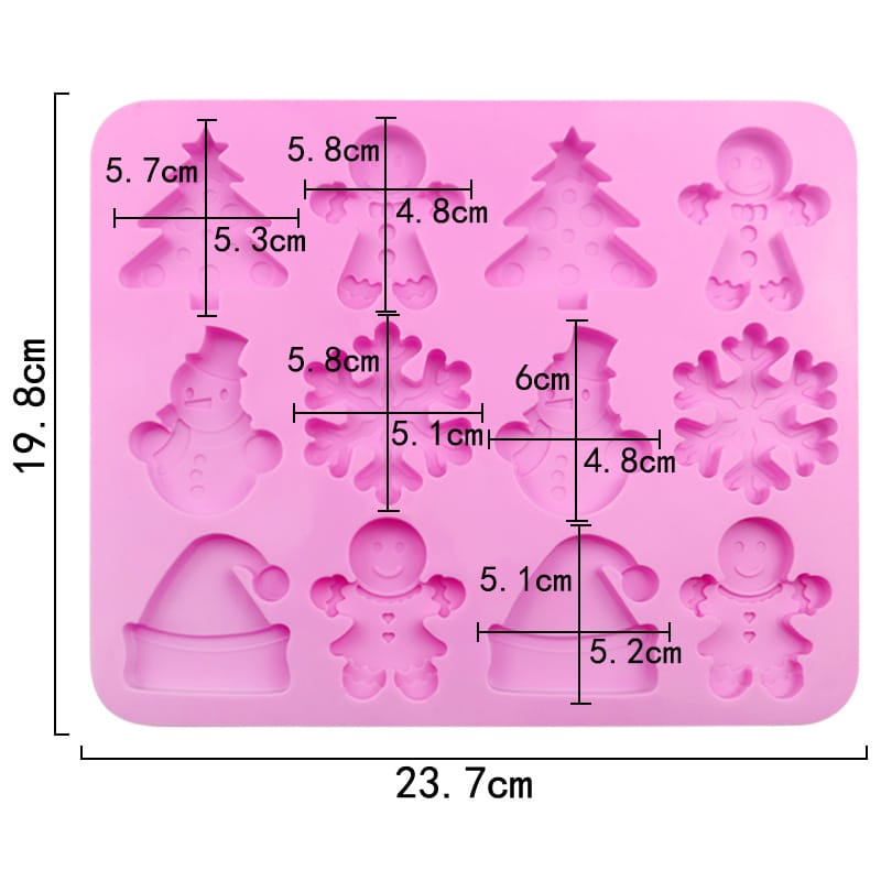 My Store Silicon Mould 12 Multi-Cavity Christmas Theme for Chocolate, Candy, DIY Concrete Art, Resin Crafts, Soap Making & Cake Making Silicone Mould