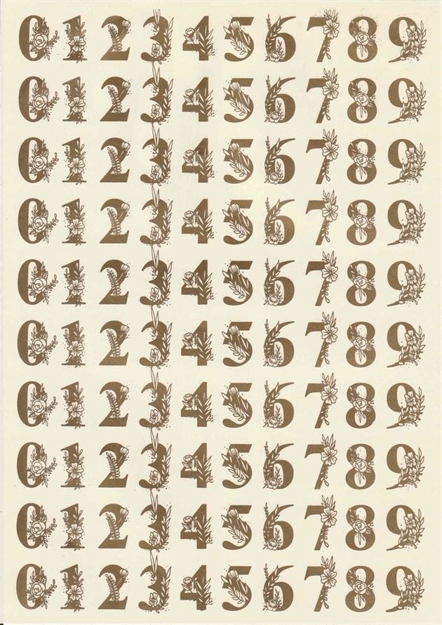 Crafteria Printed Sticker D44