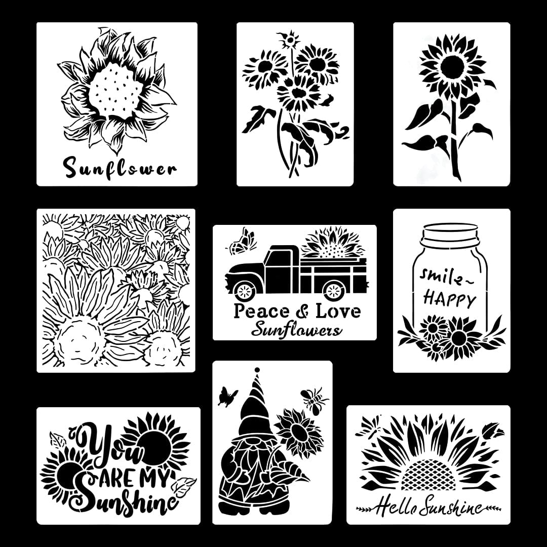 Crafteria 9 In 1 Stencil Set