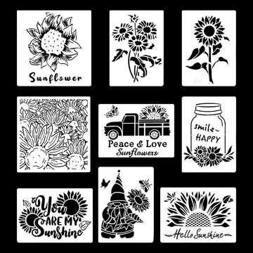 Crafteria 9 In 1 Stencil Set