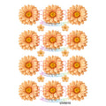Crafteria Peach Daisy Flowers UV DTF Sticker