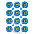 Crafteria Blue Daisy Flowers UV DTF Sticker