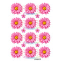 Crafteria M.Pink Daisy Flowers UV DTF Sticker