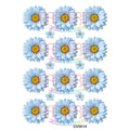 Crafteria L.Blue Daisy Flowers UV DTF Sticker