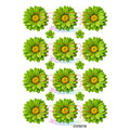 Crafteria Green Daisy Flowers UV DTF Sticker