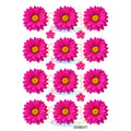 Crafteria Magenta Daisy Flowers UV DTF Sticker